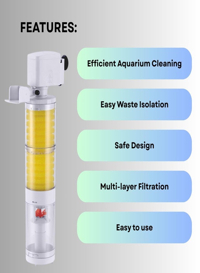 TUNAI S0B0 AQ-103F Multi-Function Internal Filter for Aquarium Fish Tank | Completely Submersible | Suitable for Fresh and Marine Water Tank | Power: 20W | F.Max: 1000L/H | Original from Store - Image 3